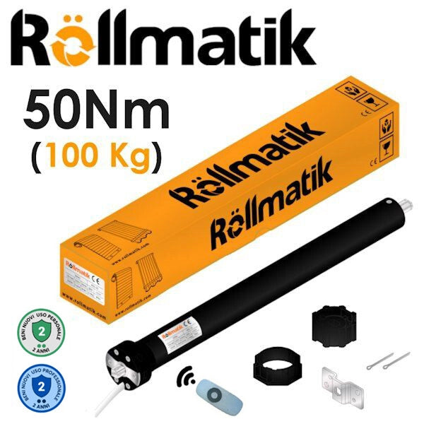 Motore per tapparelle con telecomando 50 Nm - 100Kg (Rollmatik)