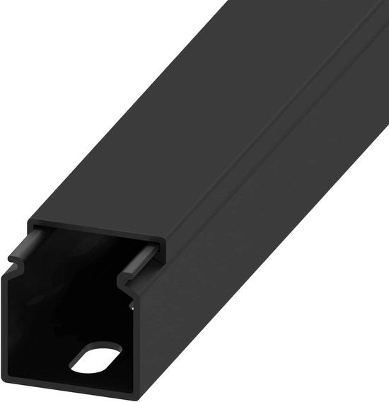 Guscio cavo 25x25 mm - PVC nero - 1 metro
