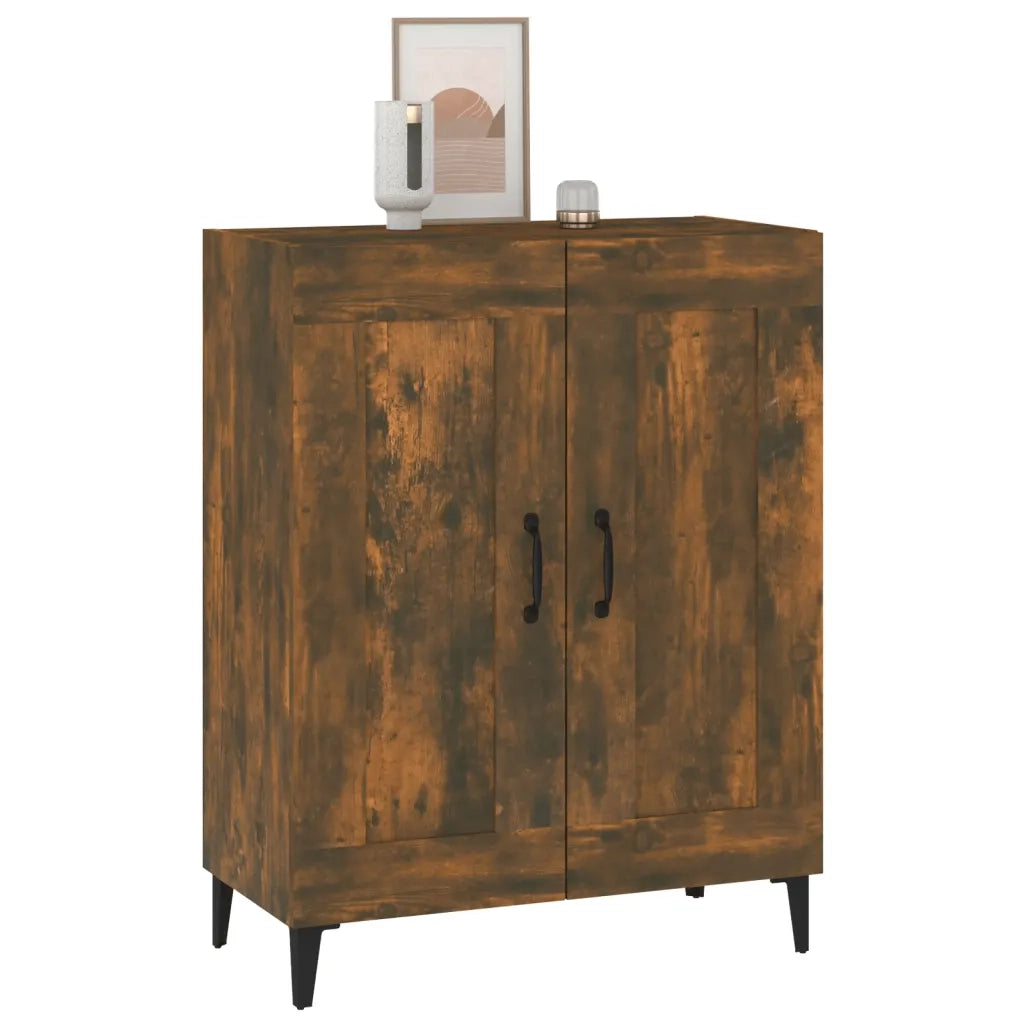 Credenza-Buffet-Armadio da cucina Rovere Fumo 69,5x34x90 cm in Legno Multistrato 597417