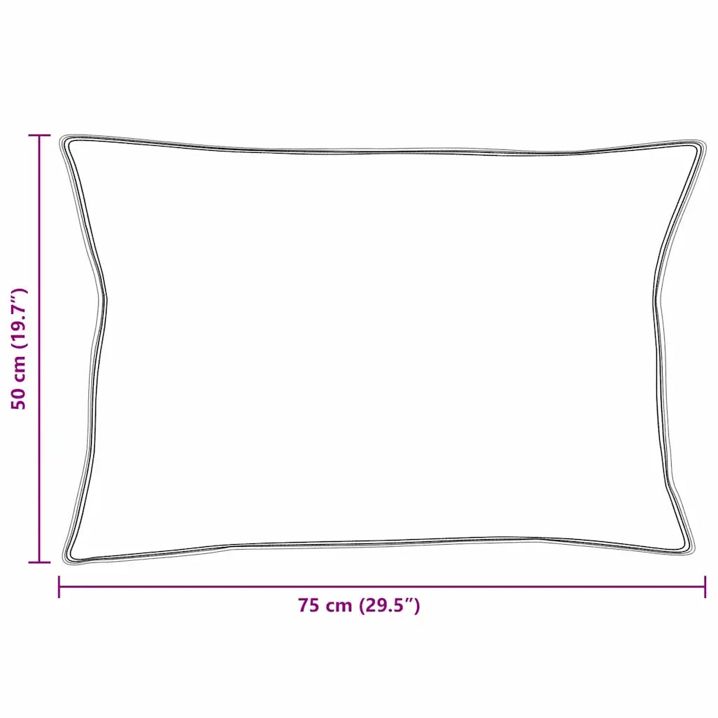 Cuscino con cuscino 2 pcs Bianco 50 x 75 cm Piuma 42007688