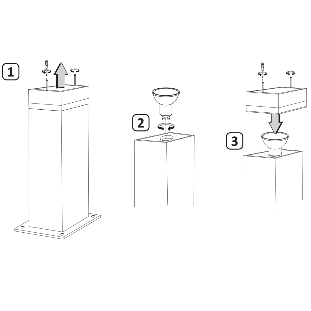 Lampada da esterno a paletto GU10 50cm Gilbert Polux