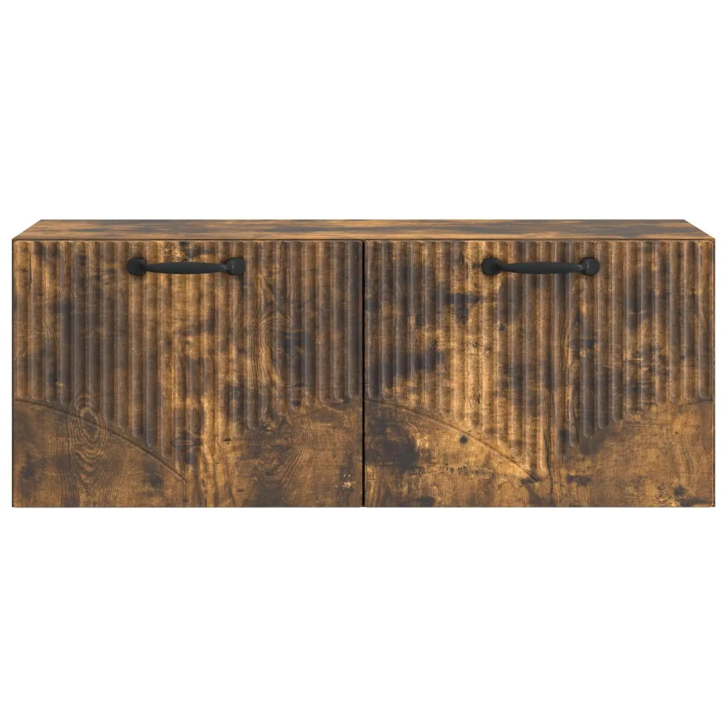 Mobile TV da Muro | Armadietto TV | Mobile Porta TV Rovere Fumo 78,5 x 31 x 30 cm