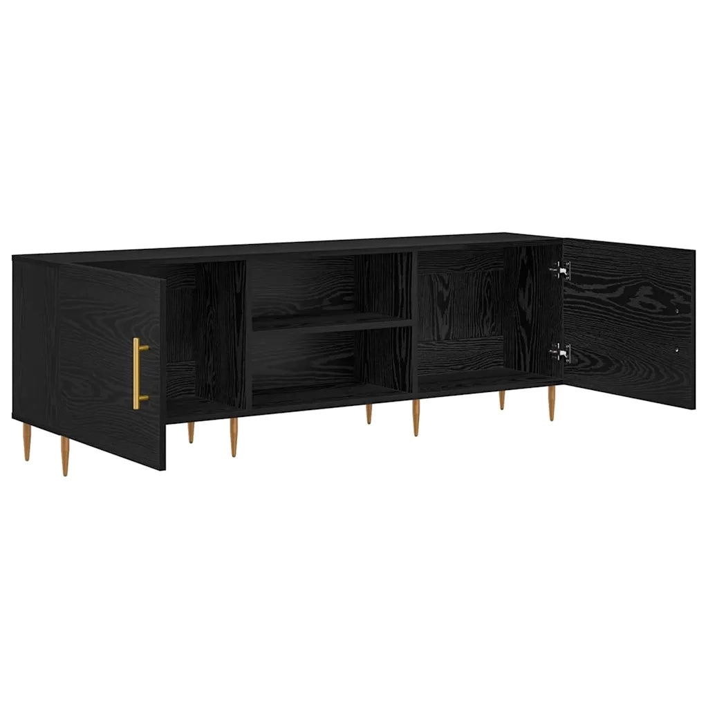 Mobile TV-Credenza per TV-Console TV Rovere nero 150 x 30 x 50 cm Legno multistrato 126075