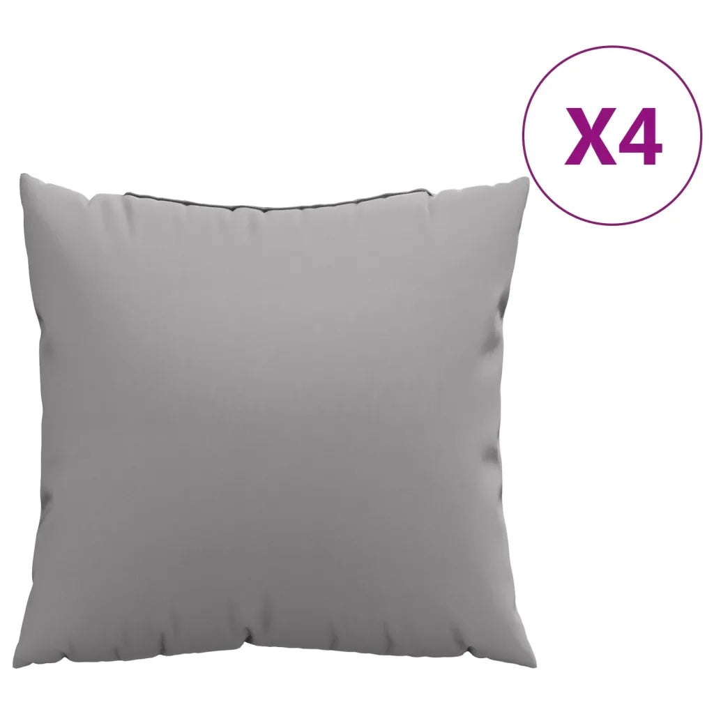 Cuscini per Divano 4 pz Grigi 60x60 cm in Tessuto 360404