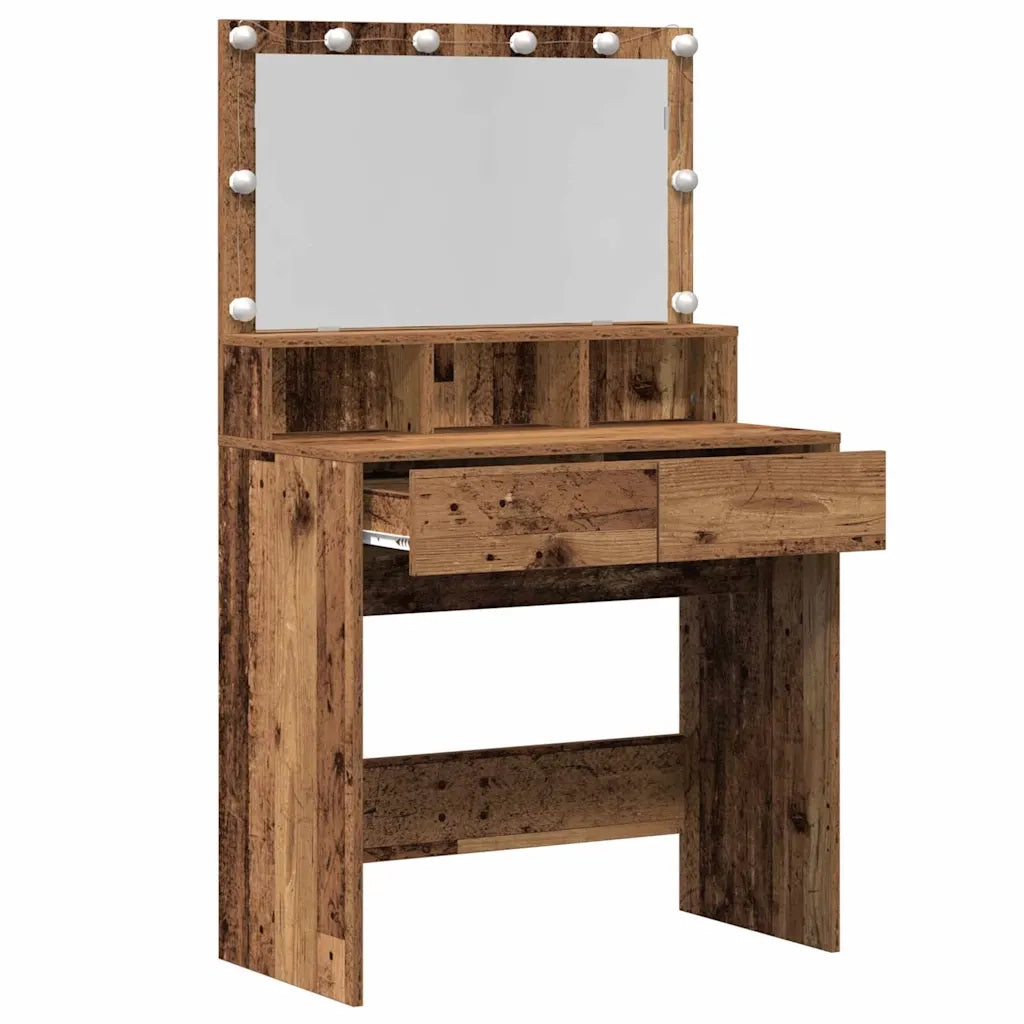 Toeletta | Tavolo da Trucco con cassetto Legno vecchio 80 x 41 x 134,5 cm