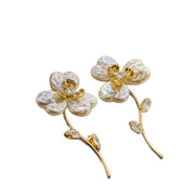 Orecchini a bouquet barocchi con diamanti e zirconi