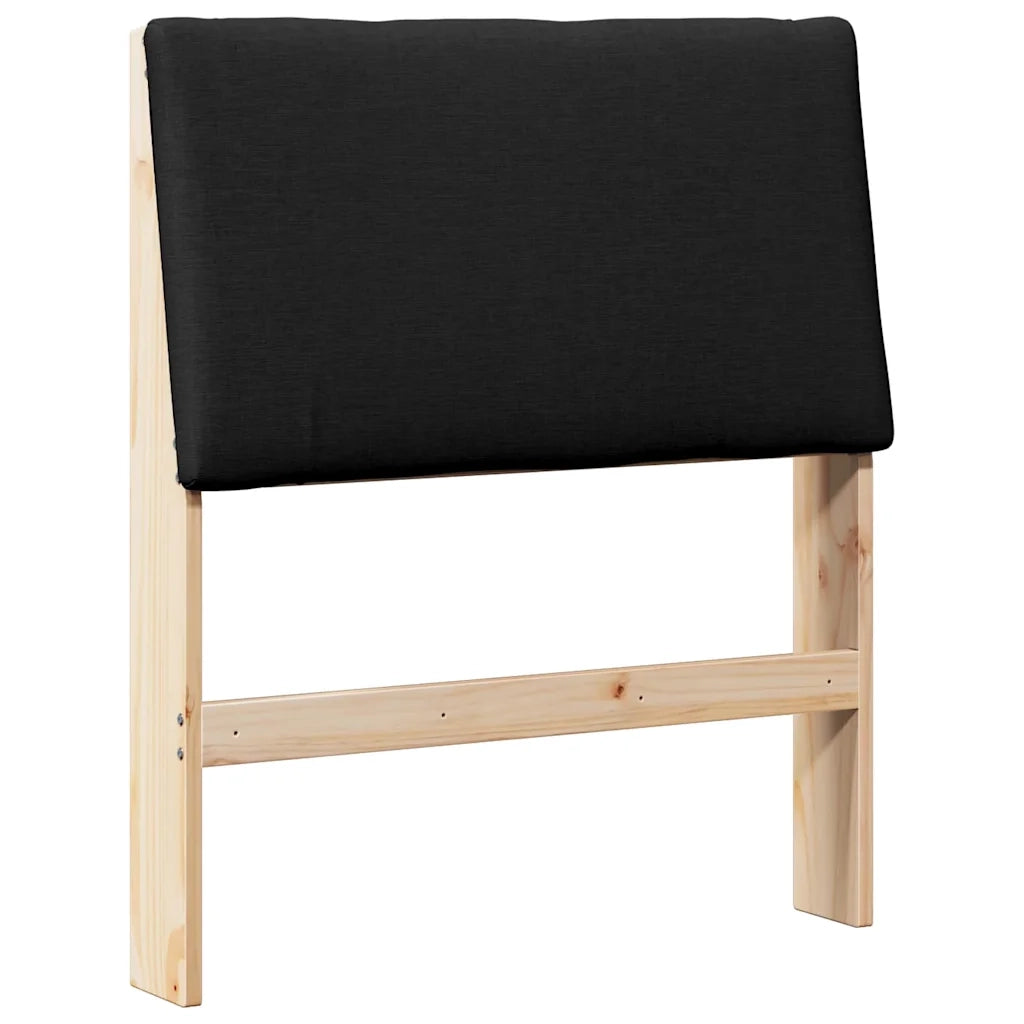 Testiera | Testata imbottita Nero 75 cm Pino massello