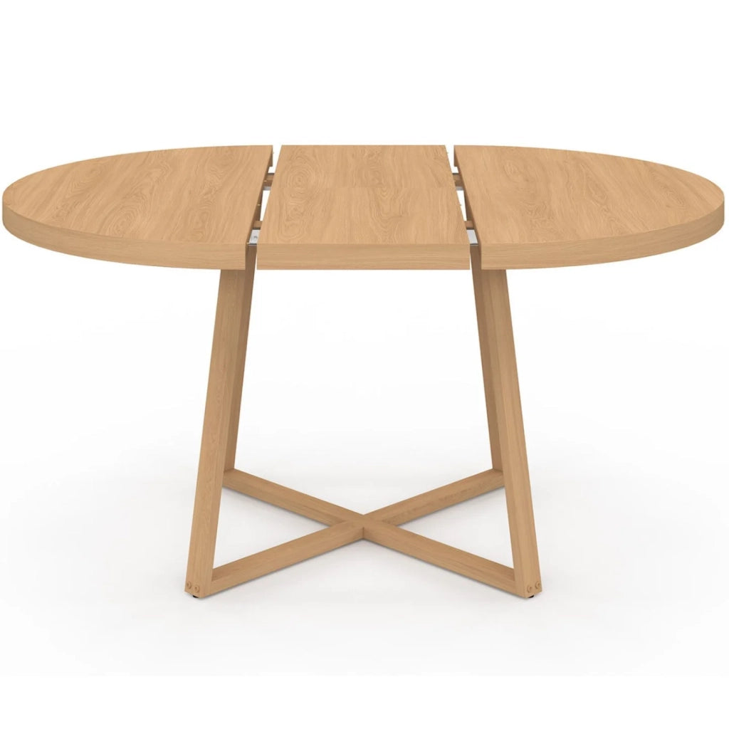 IDMarket - SELMA tavolo da pranzo rotondo allungabile 4-8 persone effetto legno faggio 110-150 cm