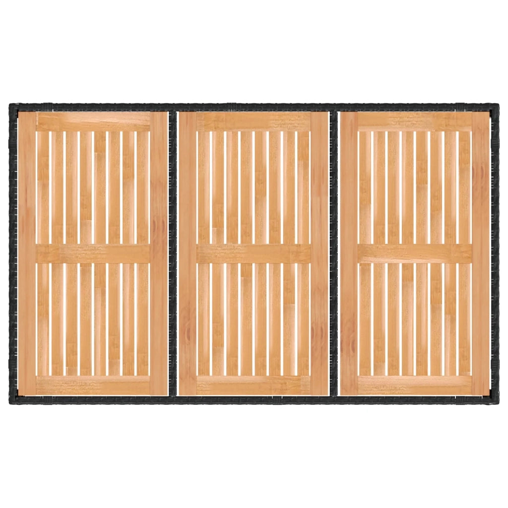 Set da pranzo per esterni 5 pz Nero 3422268