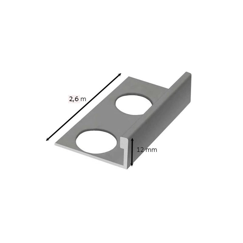 Giunto di delimitazione in alluminio 2,5 metri : Modello - 8 MM SPAZZOLATO