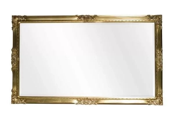 Mobili2g - specchiera in foglia oro rettangolare misure: 82 x 182 x 5,5