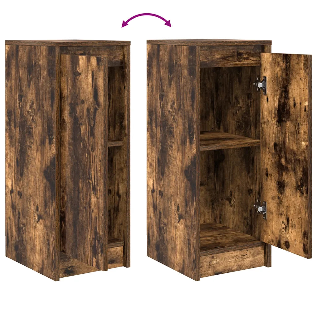 Credenza | Madia | Buffet da pranzo | Armadio da pranzo Rovere Fumo 29,5x34x76 cm in Legno Multistrato