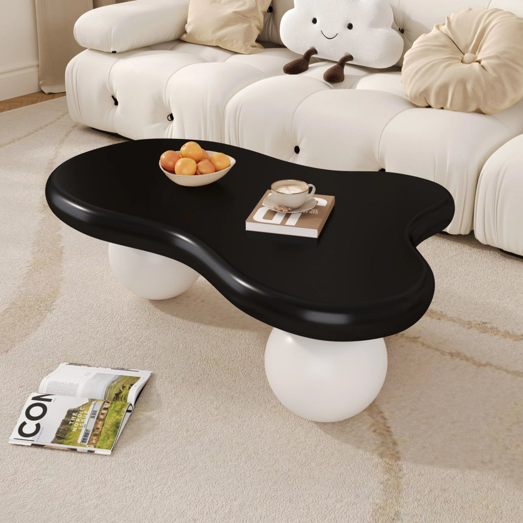 Tavolino da caff¨¨ stile nuvola con illuminazione LED - Zephmum- 16 colori, design gambe rotonde