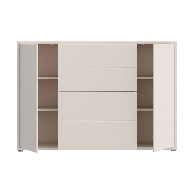 Madia Medea 4 cassetti e 2 ante colore cashmere