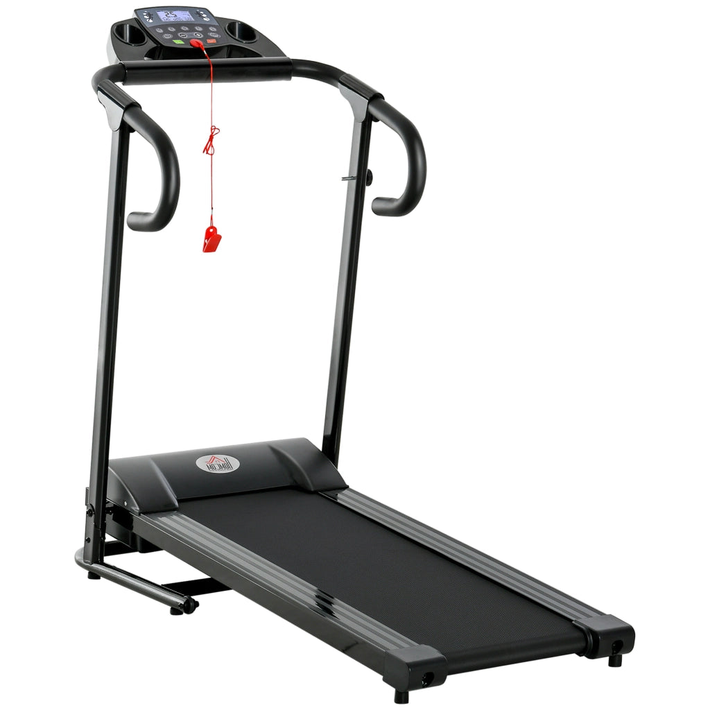 Tapis Roulant Elettrico Pieghevole ¨C Xylo ¨C LCD Display, 0,8-10 km/h, 500W, 123x62x117cm, Nero