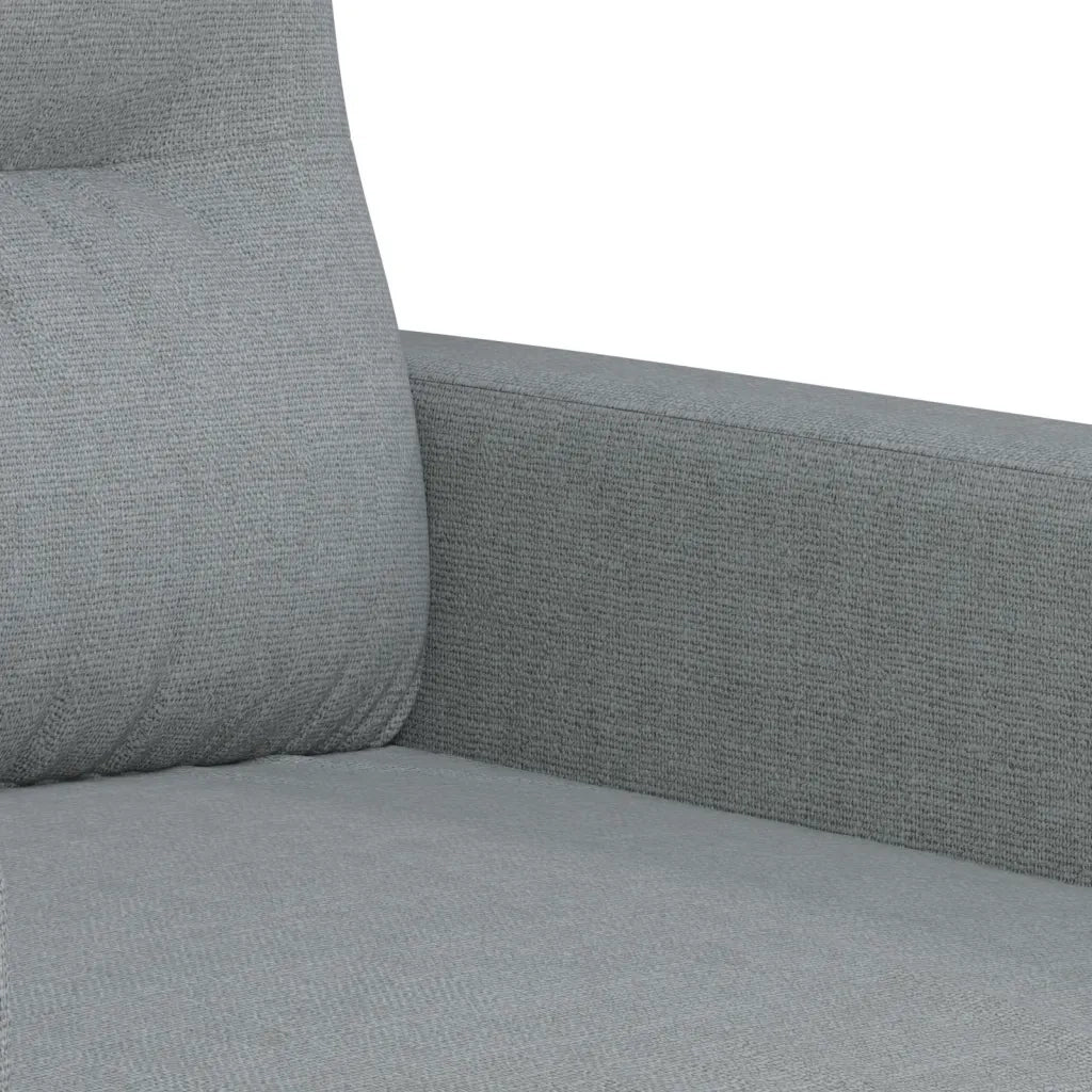 Set Divani 2 pz con Cuscini Grigio Chiaro in Tessuto 3201616
