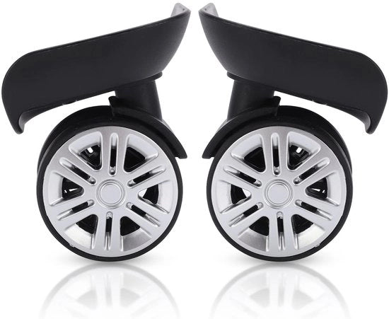 Ruote per Bagagli - Sostituzione per Ruote di Rotazione - Adatte per Borse da Viaggio - Altezza 9,5cm - Diametro 6cm - Installazione Facile - Ruote per Bagagli