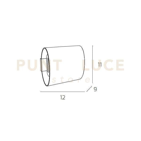 OVAL TUBE APPLIQUE PICCOLA 1 LUCE ATTACCO G9 IN VETRO PIREX CON BORDI TRASPARENTI