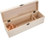 Scatola di legno per vino - contenitore di archiviazione per vino - 1 pezzo - naturale - 35 x 9,8 x 10 cm