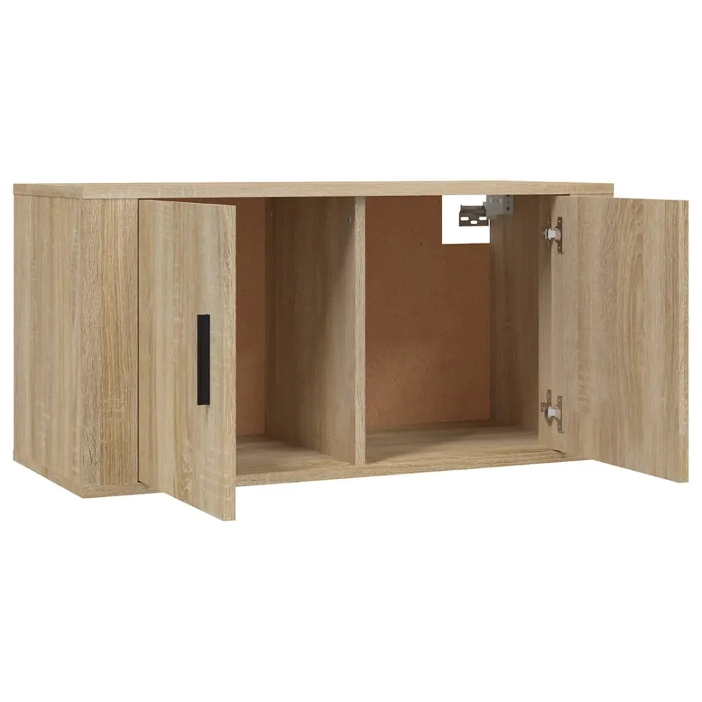 Mobile Porta TV a Parete-Mobile per TV-Credenza TV rovere sonoma 80x34,5x40 cm