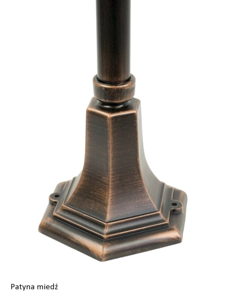 Lampione da giardino classico Wenecja 156cm E27 nero IP43