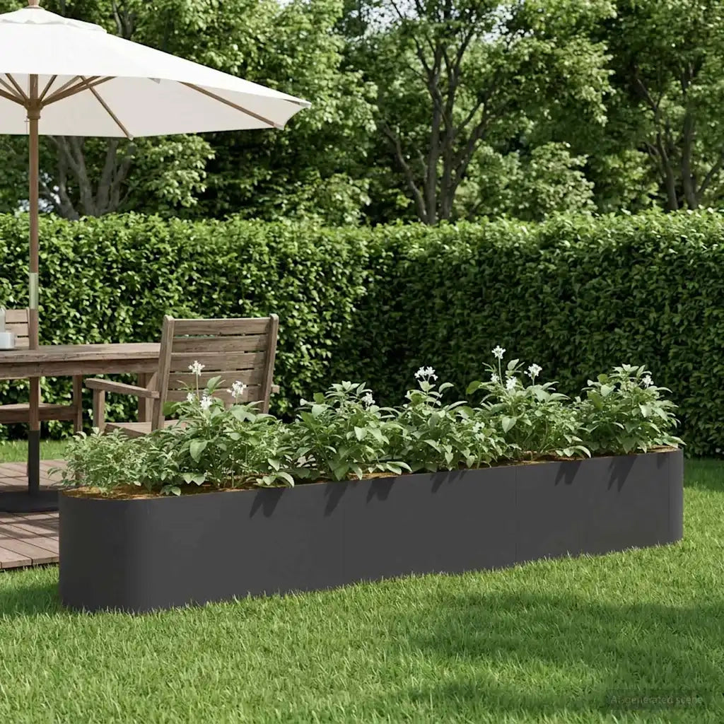 Letto rialzato da giardino Nero 280 x 40 x 40 cm 8011698