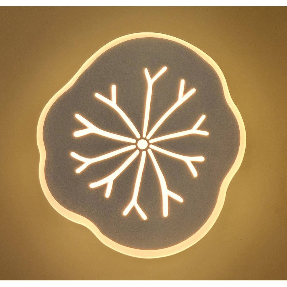 Trade Shop - Applique Led Decorativa Effetto Venature Foglia Muro Lampada 14w Moderna Aq10-3c -