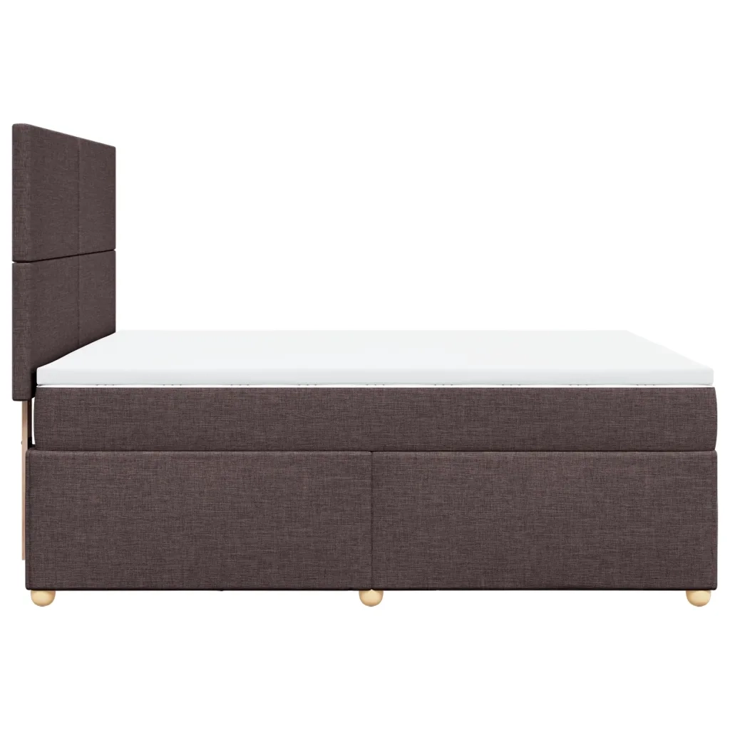Giroletto a Molle con Materasso Marrone Scuro 140x190cm Tessuto 3293571