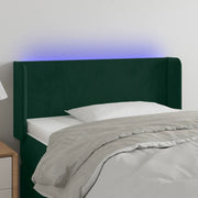 Testiera a LED-Testata con LED Verde Scuro 103x16x78/88 cm in Velluto 543653