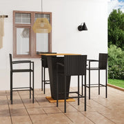 Set Bar da Giardino 5 pz Nero 3064870