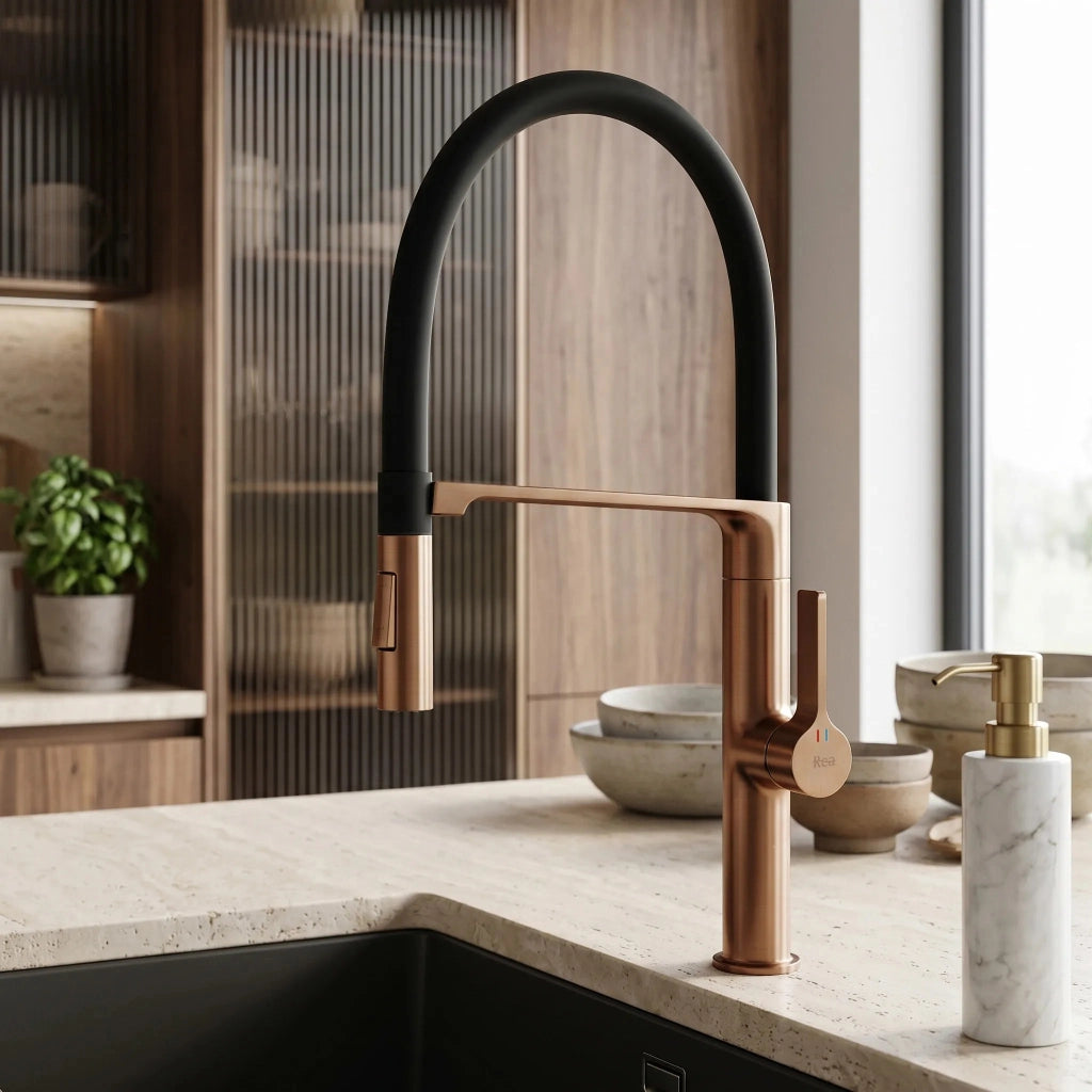 Rubinetto Da Cucina Rea Lago Brush Copper