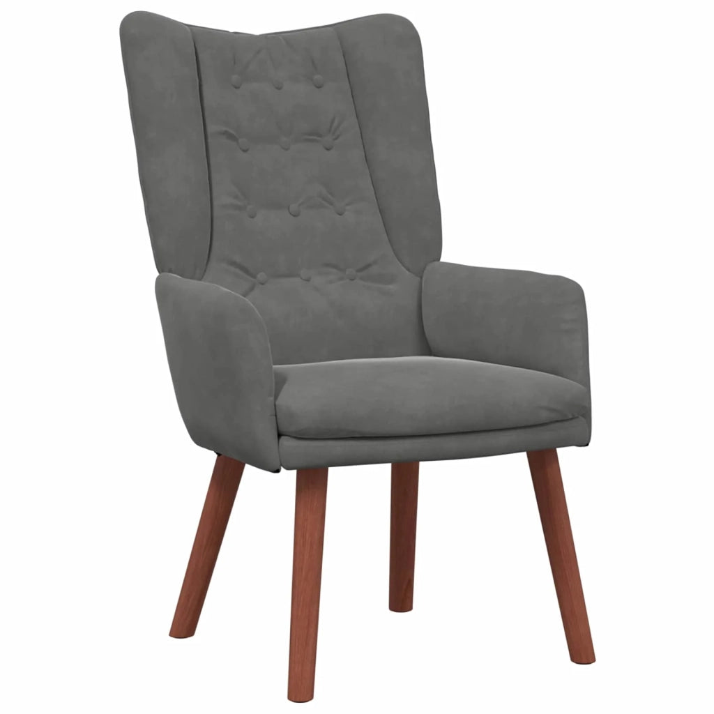 poltrona Grigio scuro 63 x 67 x 94 cm Velluto 42001815