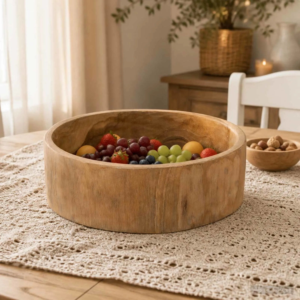Portafrutta JEPARA Marrone Teak Ø 30 cm 42010347