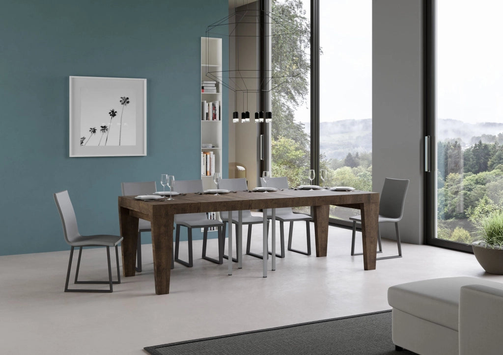 Tavolo Allungabile 90/246x90x77 cm Spimbo Premium Noce