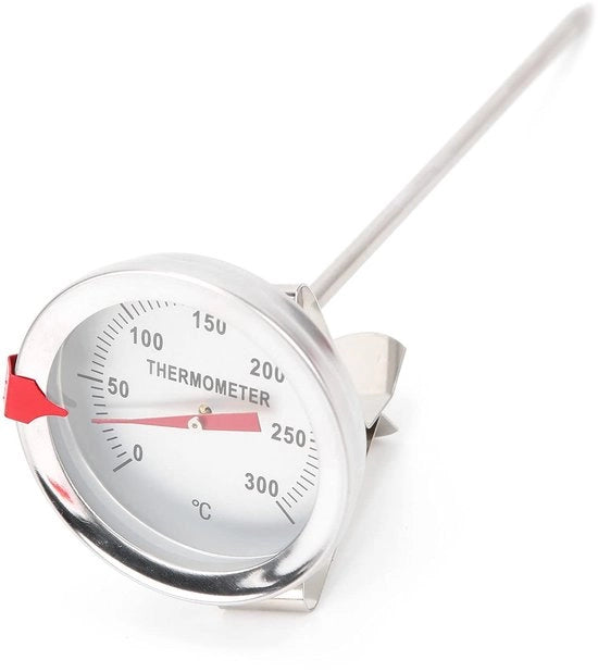 Termometro di precisione per cucina - Raggio di misura 50°C a 300°C - Materiale in acciaio inossidabile - Diametro del dial 5 cm - Adatto per frittura e grilling - Termometro per cucina digitale