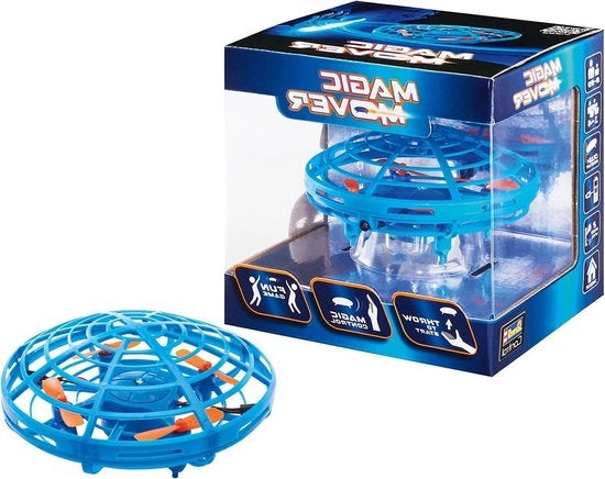 Drone Blu Fun con funzione di lancio - controllo per movimenti manuali - sensori anti-urto - ideale per giochi con gli amici