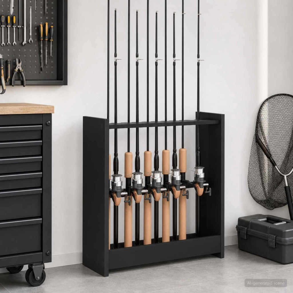 Supporto per stecche da biliardo Legno ingegnerizzato Nero 3429708
