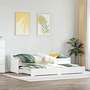 Lettino con Rotelle senza Materasso-Struttura Letto IRUN Bianco 90x200 cm