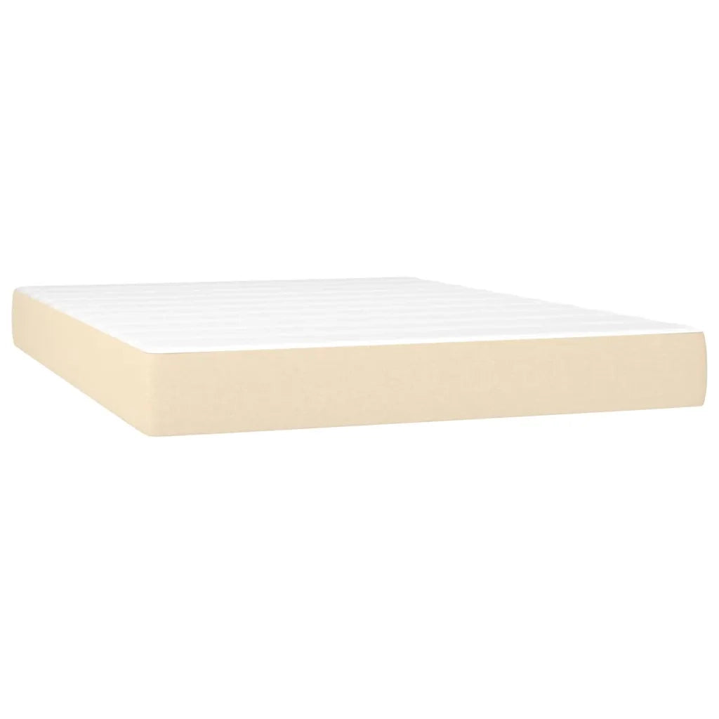 Giroletto a Molle con Materasso Crema 140x200 cm in Tessuto 3141942