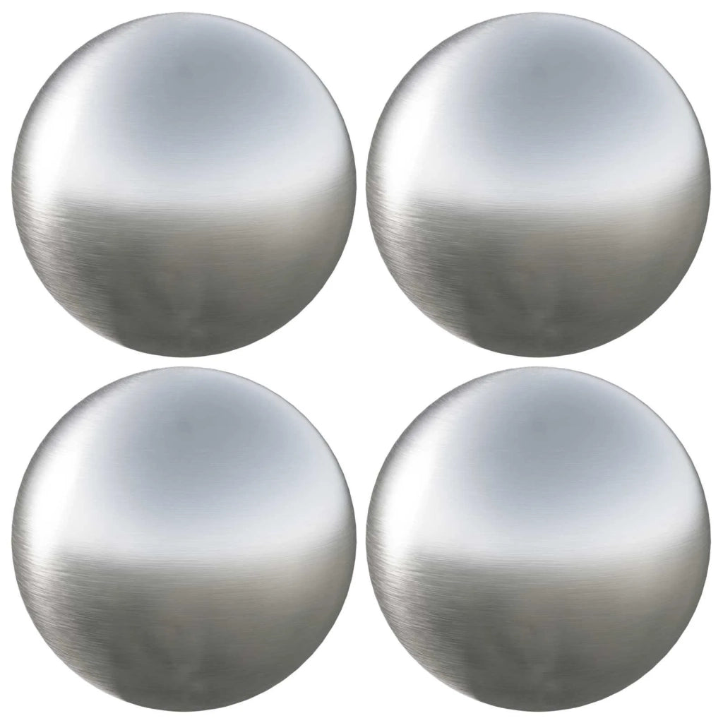 Palla Spazzolata 4 pcs Ø 10 cm Argento Acciaio Inossidabile 201 42008414