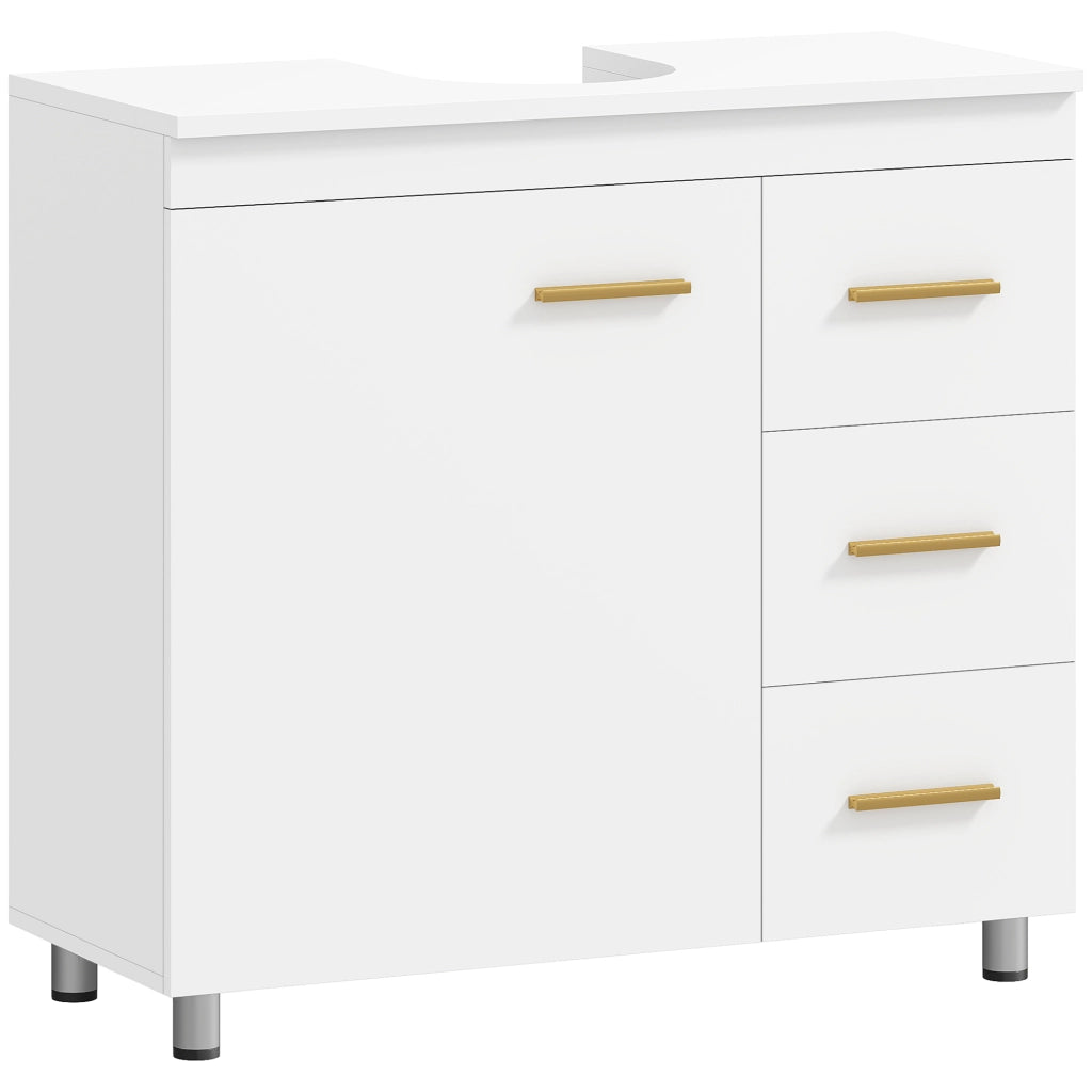 Mobile sottolavabo con cassetti ¨C Xylo ¨C bianco 70x30x65 cm