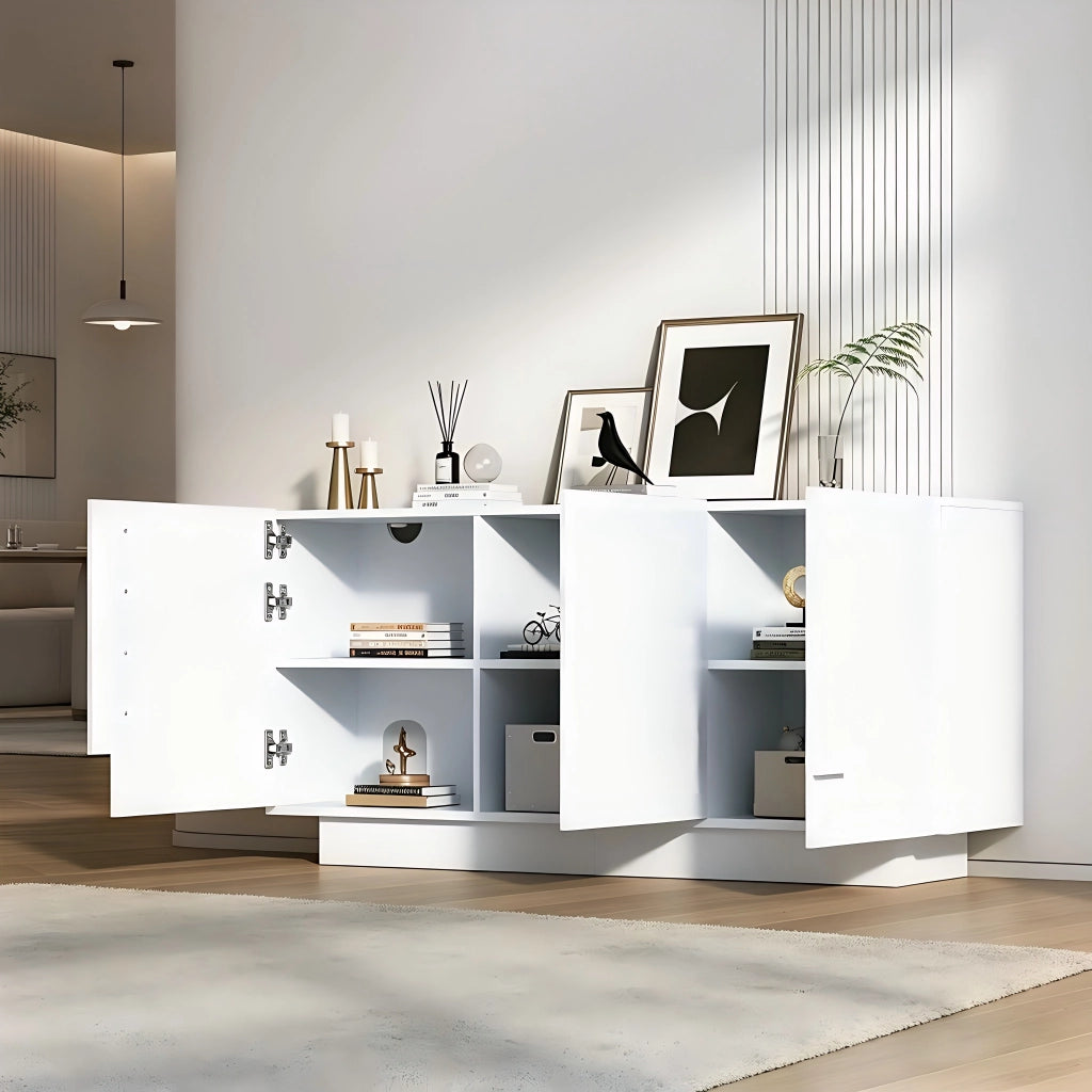 MADIA 160x35x60 cm 3 ante Bianco in truciolato con 6 vani