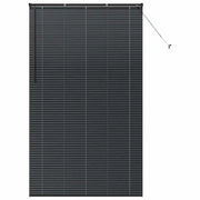 Tendaggi a Veneziana | Tenda a lamelle Nero 220 x 125 cm Alluminio