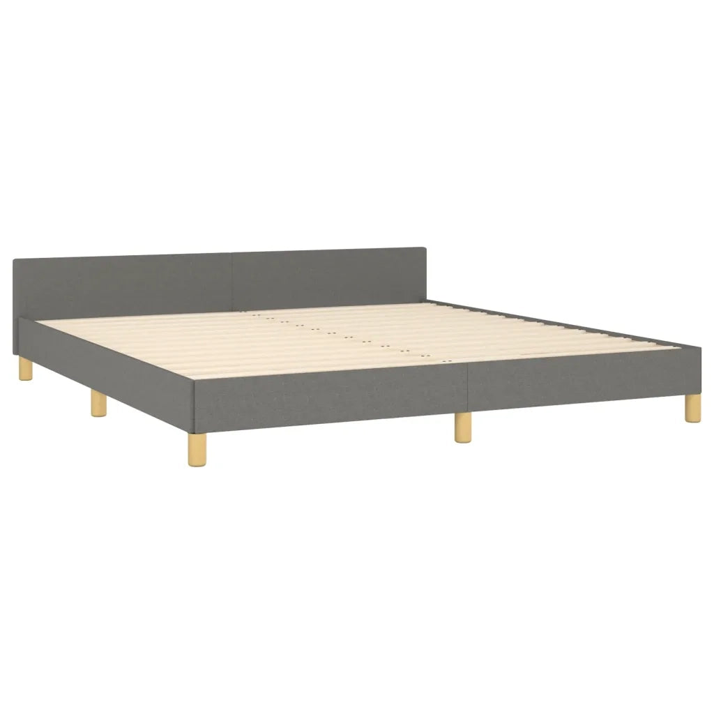 Giroletto senza Materasso-Struttura Letto Grigio Scuro 160x200 cm Tessuto 225966