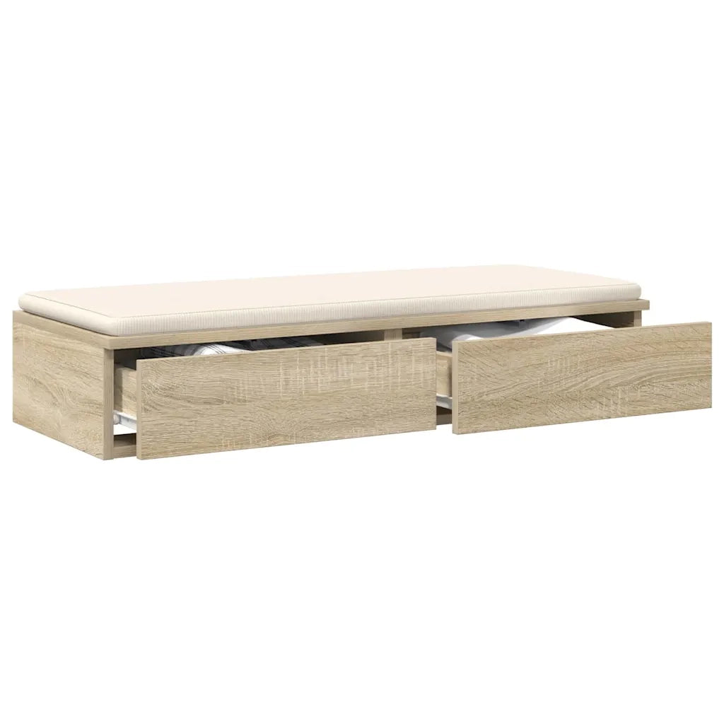 Cassetti per letto | Comodino | Armadio da Notte | Mobiletto da notte Rovere Sonoma 75 x 36,5 x 16,5 cm