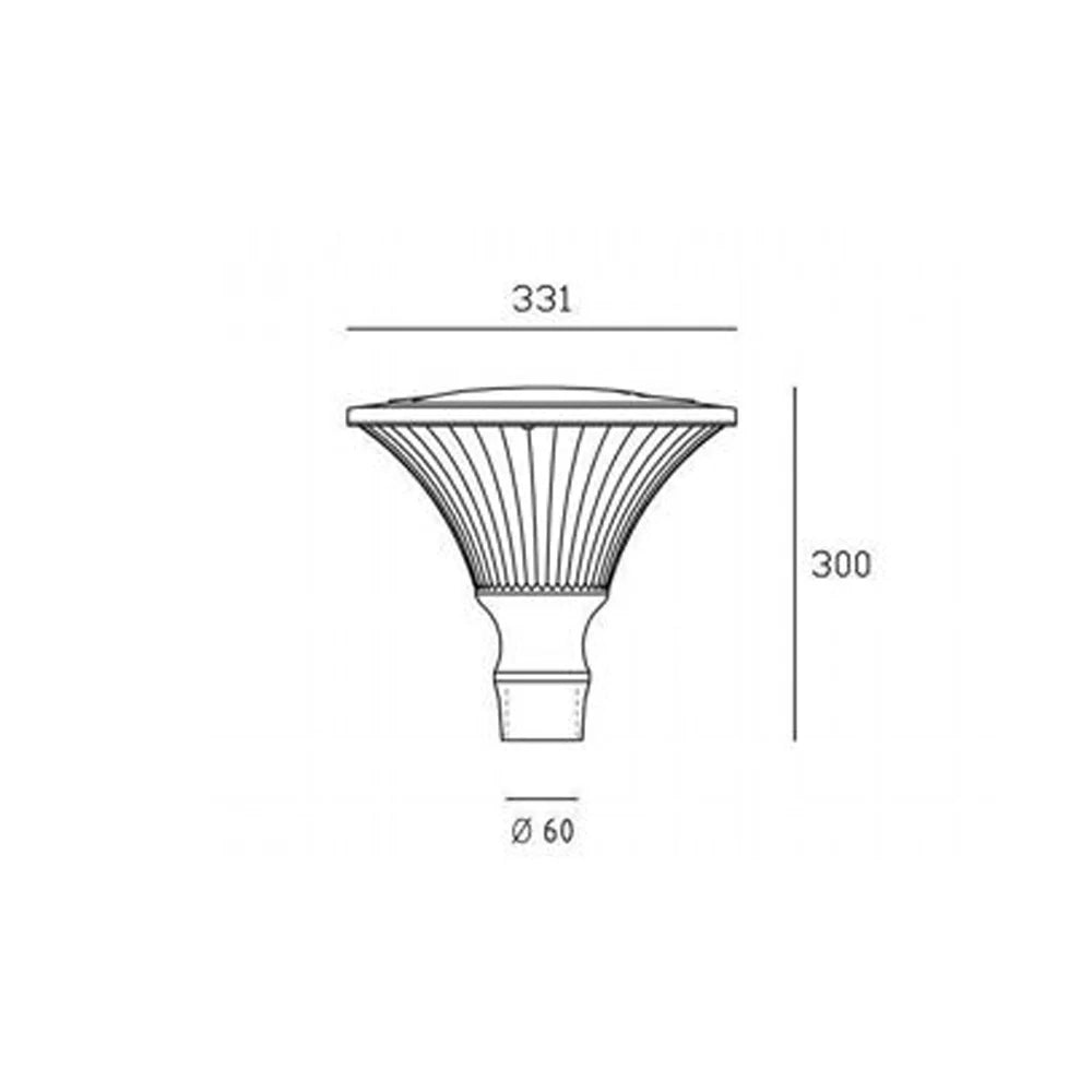 Testapalo Contemporanea Soriano Alluminio Bianco 1 Luce Led 22W 3000K