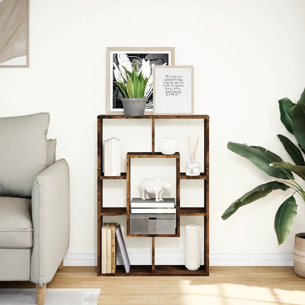 Libreria Rovere Fumo 63x20x90 cm in Truciolato 858142