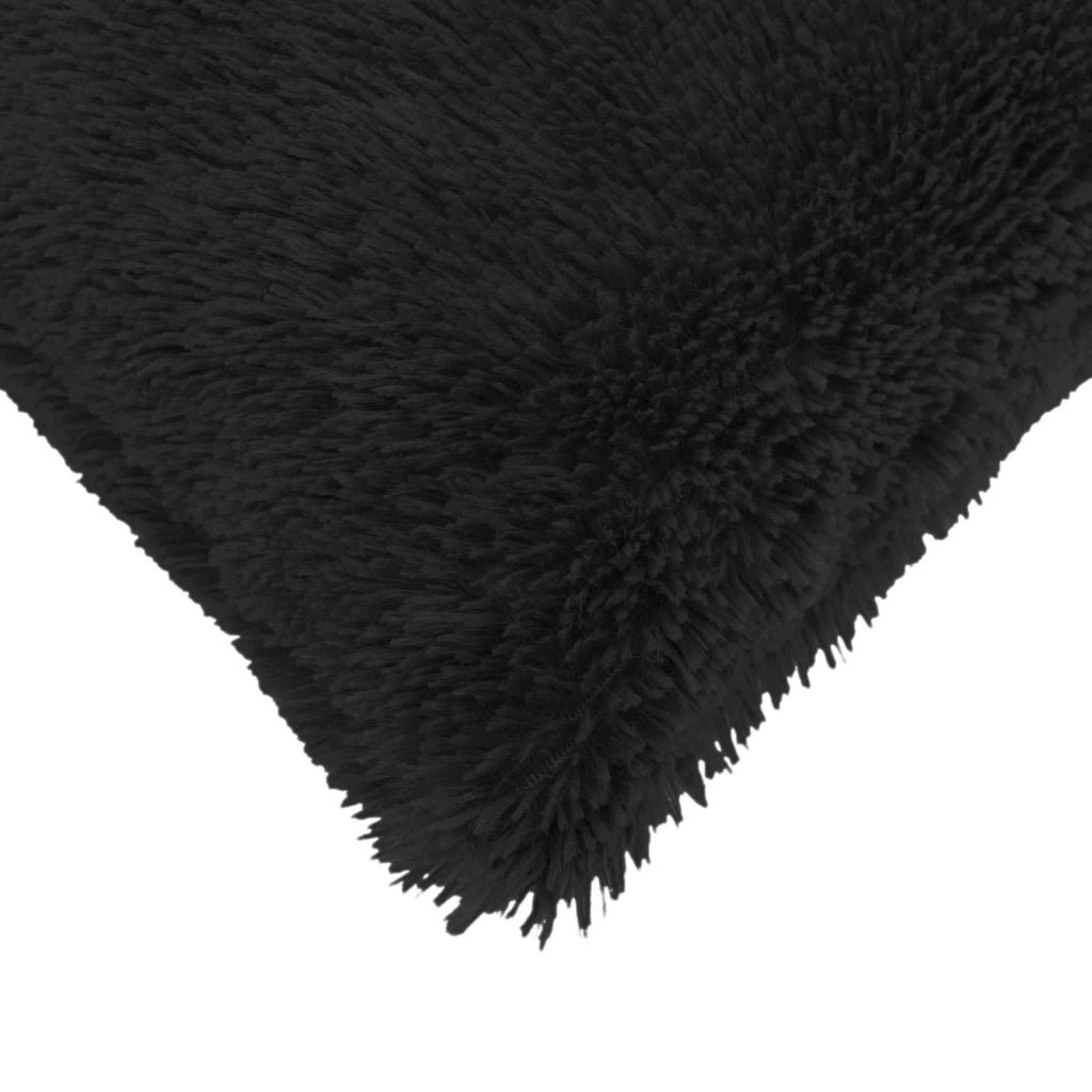 Cuscino con cuscino HEERLEN 2 pz Nero Fleece PV 928451