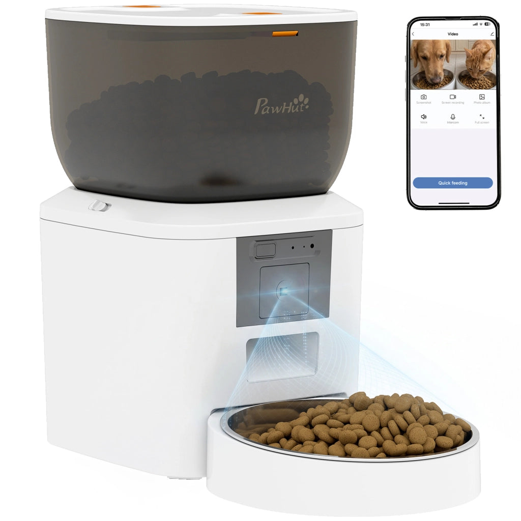 Distributore Automatico Cibo per Gatti con Telecamera ¨C Xylo ¨C 4L WiFi 2,4GHz Audio Bidirezionale