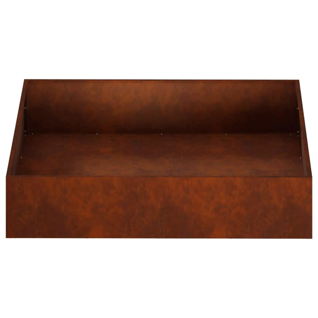 Vaso da giardino 2 pz Ruggine 100 x 100 x 20 cm Acciaio Corten 8005035